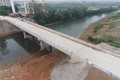 陸斡鎮(zhèn)劍江橋改建工程主體及附屬工程全面完工