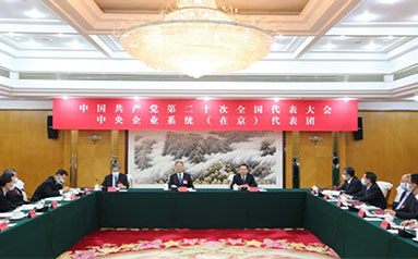 中央企业系统（在京）代表团认真学习讨论党的二十大报告