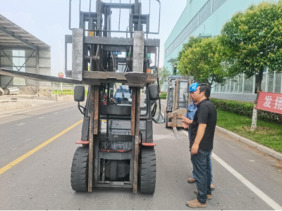 中冶寶鋼寶武鋁業(yè)項目部24臺叉車順利通過特種設備定期檢驗