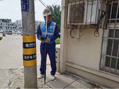 建安分公司测量所开展含山县环峰南路57号院楼老旧改造管线探测工作